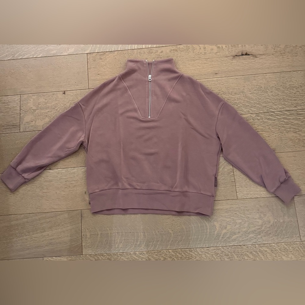 Varley Hawley Half Zip Sweatshirt and Slim Ankle Pant Set color Antler